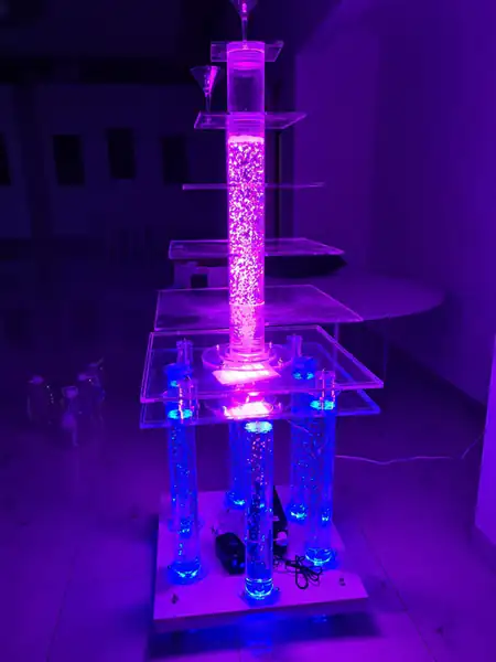 Četvrtasta šampanjac fontana - komplet